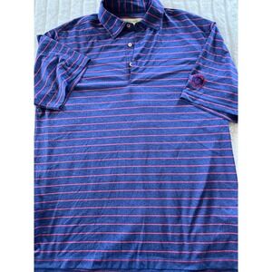 Don Ross Blue w/Red Stripes shirt L‎